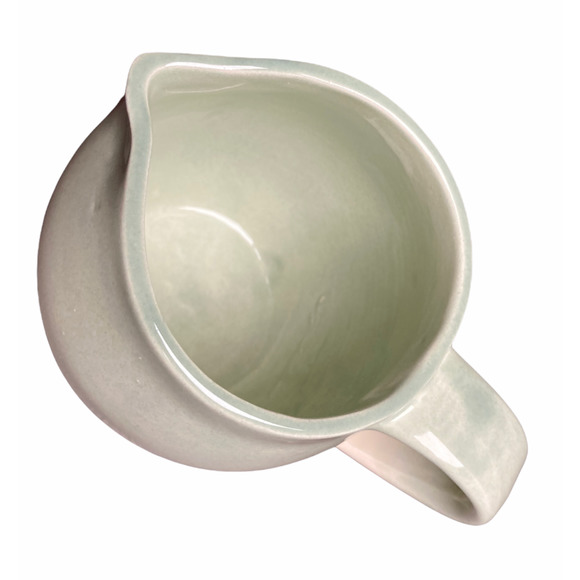 B. (Barbara) Eigen Mint Cream Green Ceramic Pitcher Signed...